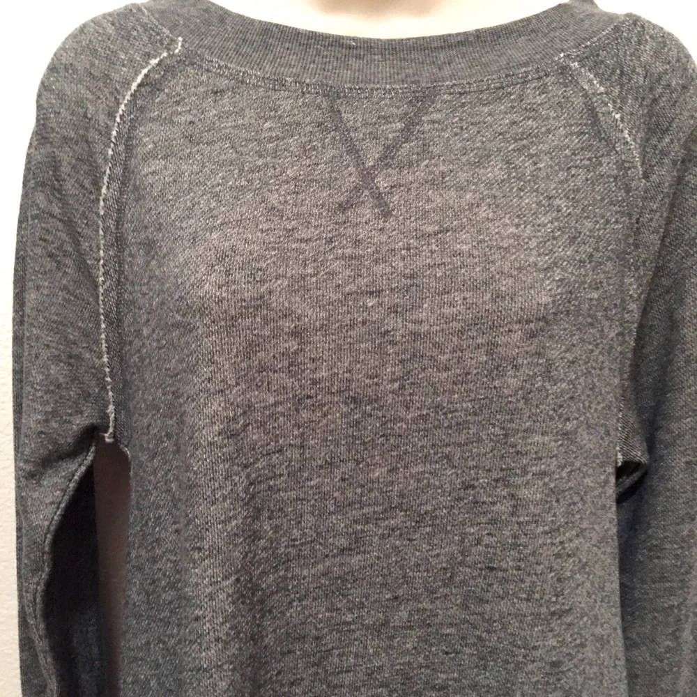Caslon Nordstroms Womens Knit Shirt Tunic Oversized Heathered Blue Small